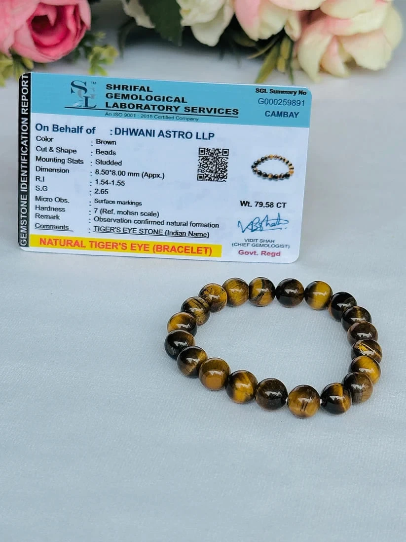 Luck, Abundance & Prosperity Bracelet (Tiger Eye) - Abhimantrit & Certified