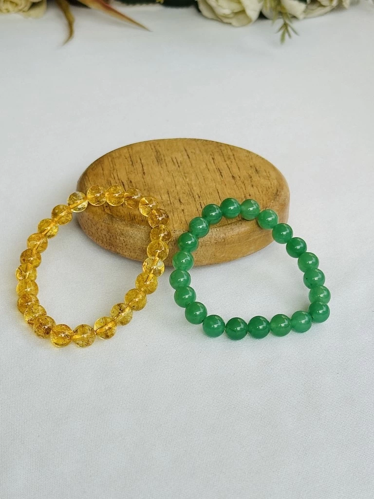 Paisa hi Paisa(Green Aventurine & Yellow Citrine Bracelet) - Abhimantrit & Certified